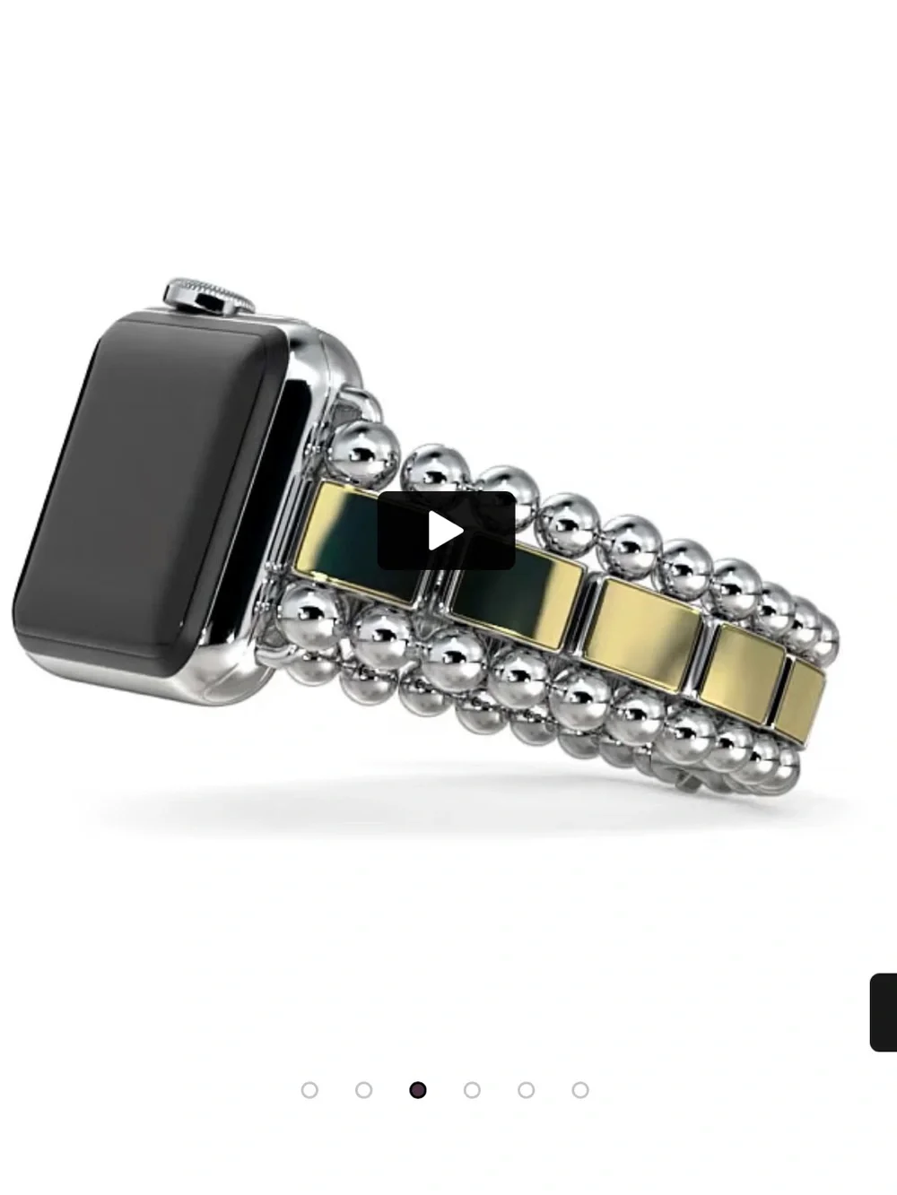 LAGOS Two-Tone Gold and Silver Beaded Link Smartwatch Band